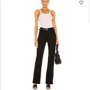 Free People French Girl Flare Jean in Misty Black